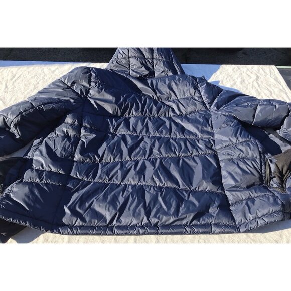 Spyder Men's Nexus Puffer Quilted Down Jacket Coat Navy Blue Black XL L - Picture 3 of 16